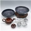 Image 2 : 8pc Chinese Marble Herbal Storage Box & Mini Tea Set