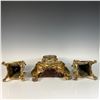 Image 3 : 3pc Rococo Style Porcelain Ormolu Mantel Set