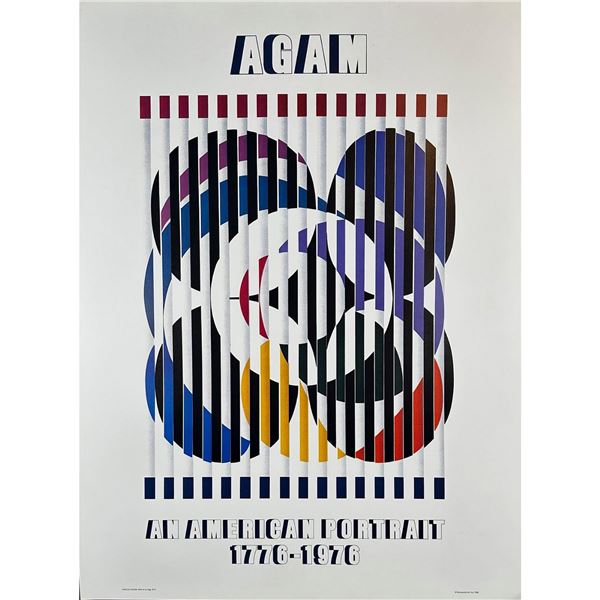 Yaacov Agam (Israeli 1928-) Poster An American Portrait Birth of a Flag