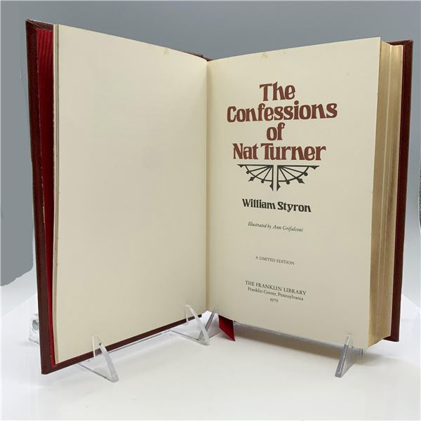 William Styron Signed Hardcover Gilded Book, The Confessions of Nat Turner, First. Ed.