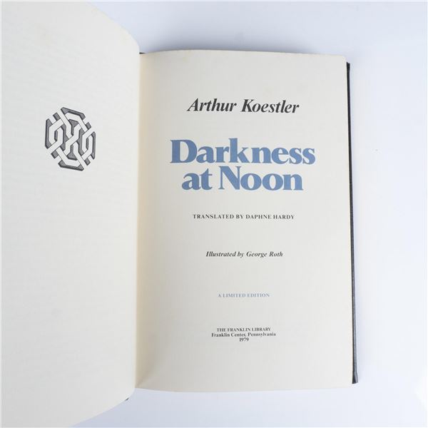 Arthur Koestler Signed Ltd. Ed. Book, Darkness at Noon