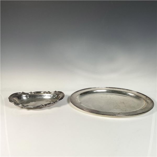2pc Reed and Barton, and Crescent Silver Plated Tableware