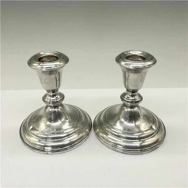 Pair of Revere Silversmiths Sterling Silver Candle Holders