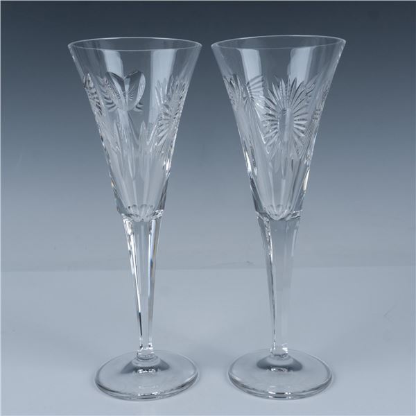 Waterford Crystal Millennium Happiness Toasting Flutes