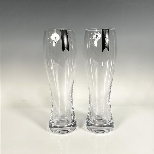 Pair of Waterford Crystal Lager Glasses, Elegance