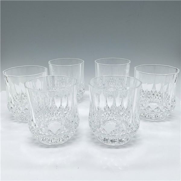 6pc Crystal Whiskey Double Rock Glasses