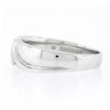Image 5 : Men's Keepsake 14k White Gold 0.10 ctw Diamond Diagonal Channel Wedding Band Rin