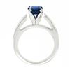 Image 8 : Vintage Platinum 1.05 ctw Square Step Cut Prong Set Sapphire Solitaire Ring