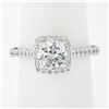 Image 2 : Verragio 18k White Gold 1.43 ctw GIA Round Brilliant Cut Diamond Engagement Ring