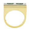 Image 8 : Unisex Vintage 18k Gold 1.10 ctw Baguette Tourmaline & Square Diamond Band Ring