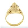 Image 2 : Vintage 14k Yellow Gold Diamond & Ruby Eyes Detailed Textured 3D Lion Head Ring