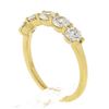 Image 9 : 18k Yellow Gold 1.22 ctw Round Ideal Low Profile Diamond 5 Stone Stack Band Ring