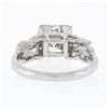 Image 8 : Vintage Platinum 1.67 ctw GIA European Diamond w/ Marquise Accents Engagement Ri