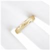 Image 3 : Unisex Classy 14K Yellow Gold 4mm Plain Domed Polished Stack Wedding Band Ring