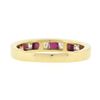 Image 7 : 18K Gold 0.88 ctw Alternating Square Step Cut Ruby & Diamond Channel Set Band Ri