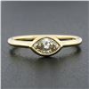 Image 2 : NEW 14k Yellow Gold 0.53 ctw Marquise Bezel Diamond Solitaire Petite Simple Ring