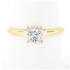 Image 1 : Vintage 14k Gold 0.38 ctw Old Cut Illusion Set Diamond Solitaire Engagement Ring