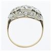 Image 8 : Antique Edwardian 14k TT Gold 1.56 ctw European Diamond Wide Domed Cocktail Ring