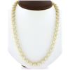 Image 1 : Estate 19" 8.5-9.5mm Classic Pearl Strand Necklace with 14k Gold Filigree Clasp
