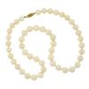 Image 3 : Estate 19" 8.5-9.5mm Classic Pearl Strand Necklace with 14k Gold Filigree Clasp