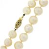 Image 5 : Estate 19" 8.5-9.5mm Classic Pearl Strand Necklace with 14k Gold Filigree Clasp