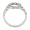 Image 8 : Estate 14k White Gold 0.47 ctw Round Brilliant Diamond Open Star Cloud Band Ring