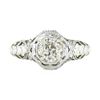 Image 4 : Antique Art Deco 18k Gold GIA 0.94 ctw European Diamond Filigree Engagement Ring