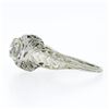 Image 6 : Antique Art Deco 18k Gold GIA 0.94 ctw European Diamond Filigree Engagement Ring