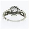 Image 7 : Antique Art Deco 18k Gold GIA 0.94 ctw European Diamond Filigree Engagement Ring
