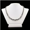 Image 1 : 66.73 ctw Fancy Black Diamond and 7.78 ctw Diamond 14K White Gold Necklace