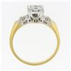 Image 7 : Mid Century 14K TT Gold 0.52 ctw Old European Diamond Three Stone Engagement Rin