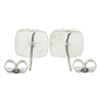 Image 4 : 18k White Gold 0.36 ctw Mosaic Prong Set Sapphire Cushion Shape Stud Earrings