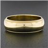 Image 2 : Classic 14k Gold 6mm Wide Domed Polished w/ Milgrain Stackable Wedding Band Ring
