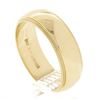 Image 6 : Classic 14k Gold 6mm Wide Domed Polished w/ Milgrain Stackable Wedding Band Ring