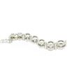 Image 4 : NEW 14K White Gold 0.50 ctw 7 Round Diamond Wavy Journey Pendant w/ 16" WG Chain