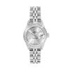 Image 2 : Rolex Ladies Stainless Steel Silver Index Dial 18K White Gold Diamond Bezel Date
