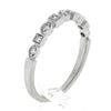 Image 7 : 14k White Gold 0.17 ctw Round Diamond Square & Marquise Milgrain Frames Band Rin
