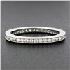 Image 5 : 14k White Gold .60 ctw Channel Set Round Diamond Eternity Stack Wedding Band Rin