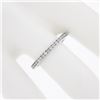 Image 6 : 14k White Gold .60 ctw Channel Set Round Diamond Eternity Stack Wedding Band Rin