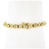 Image 2 : 6.5" 14k Yellow Gold 2.30 ctw Prong Set Diamond Covered Polished Link Bracelet