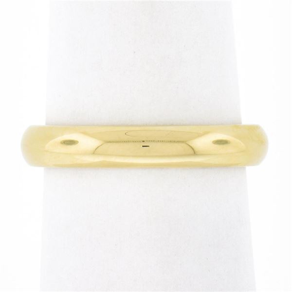 Keepsake Classic 14k Yellow Gold Plain Dome Polished Stack Men Wedding Band Ring