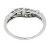Image 6 : 14k White Gold 0.28 ctw Baguette & Round Brilliant Diamond Wavy Stack Band Ring