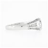 Image 5 : 14k White Gold 1.37 ctw Marquise Solitaire Baguette Round Diamond Engagement Rin