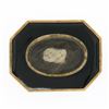 Image 1 : Antique Victorian 14k Gold Bezel Black Onyx & Mourning Hair Octagonal Pin Brooch