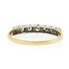 Image 6 : Antique 14k TT Gold 0.30 ctw Old Single Cut Pave Diamond Stack Wedding Band Ring