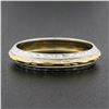 Image 2 : Men's 14k Two Tone Gold Textured Center w/ Milgrain Eternity Stackable Band Ring