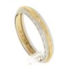 Image 6 : Men's 14k Two Tone Gold Textured Center w/ Milgrain Eternity Stackable Band Ring