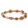 Image 2 : 15.89 ctw Opal and 0.84 ctw Diamond 14K Rose Gold Bracelet