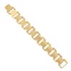Image 8 : Vintage Retro 14K Yellow Gold 7.25" 20mm Wide Fluted & Grooved Link Bracelet
