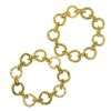 Image 5 : (2) Vintage 18k Gold Interlocking Textured Twisted Wire w/ Diamond Bracelet Set